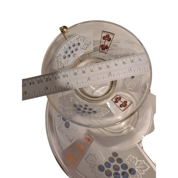 Anchor Hocking Vintage Chip & Dip Bowl Set Grapevine Design salsa 1970s - Picture 10 of 16